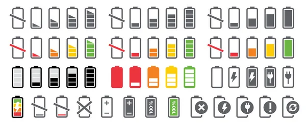 Different types of battery icons