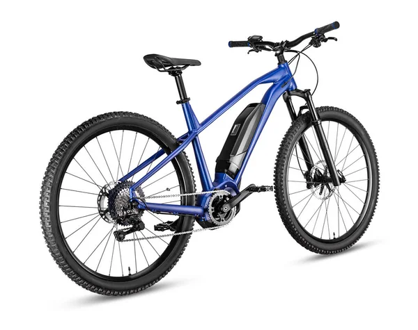 blue modern e bike in isolated white background that makes many people wonder how much does it cost to charge an e bike