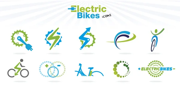 electric bikes icons